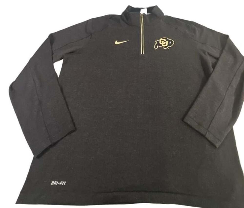 Nike Colorado Buffaloes Dri-Fit 1/4 Zip Pullover Size XL Black